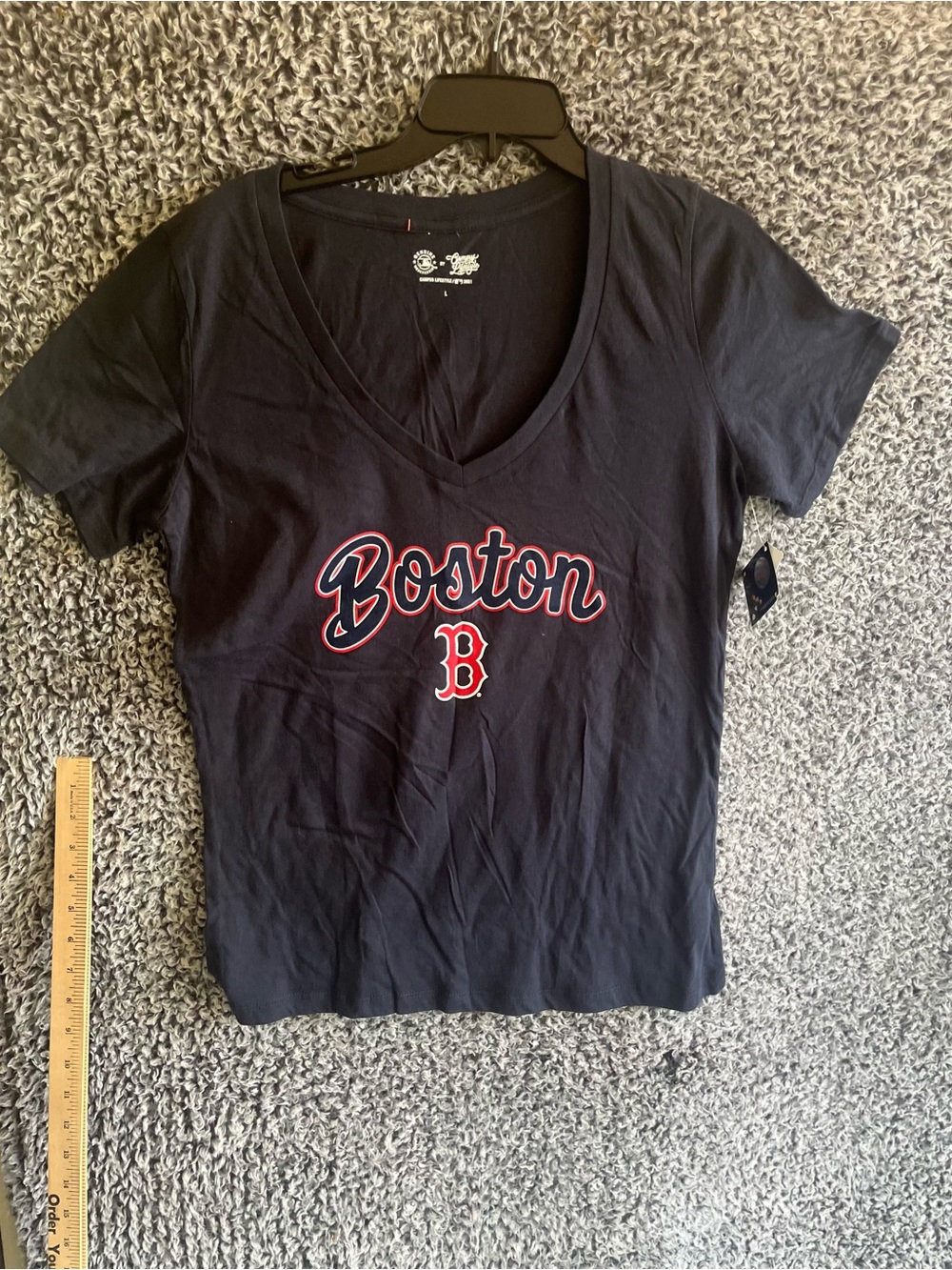 Boston Red Sox Campus Lifestyle Women's V-Neck Graphic T-Shirt